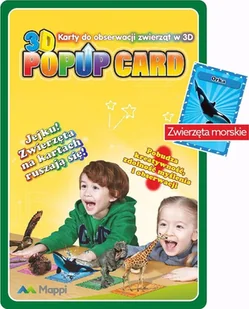 Wydawnictwo Piętka 2 Zwierzęta morskie Karty Popup 3D  ! - Gry karciane - miniaturka - grafika 1
