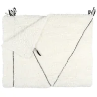 Dekoracje domu - Koc Pled Sherpa biały z czarnym wzorem - miniaturka - grafika 1