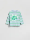 Bluzki dla niemowląt - Reserved - Bawełniany longsleeve - jasnoniebieski - miniaturka - grafika 1