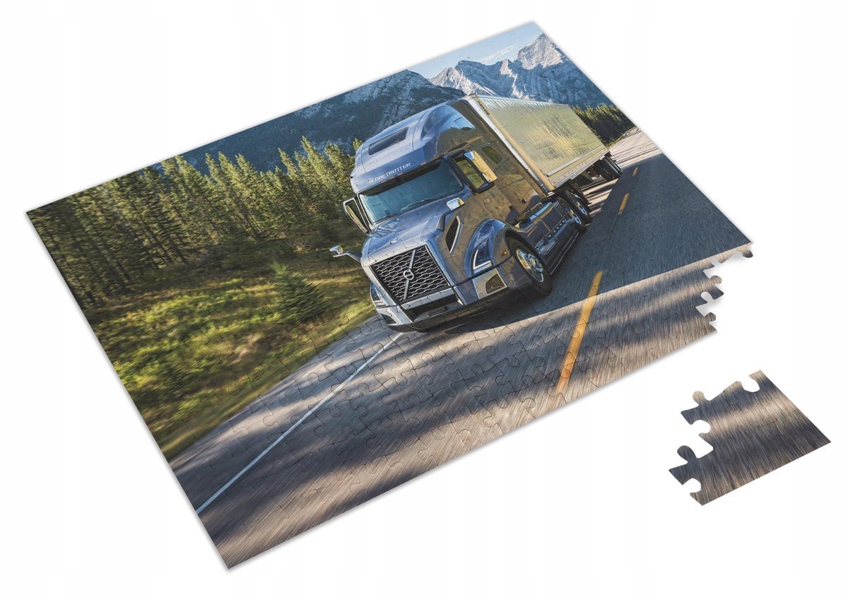PUZZLE Ciężarówka Tir Transport + IMIĘ Pudełko 120 el.
