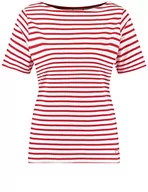 Koszulki i topy damskie - GERRY WEBER Edition Damska koszulka 870122-44009, czerwona/pomarańczowa/ecru/białe prążki, 46, czerwony/pomarańczowy/ecru/biały kółko, 46 - miniaturka - grafika 1