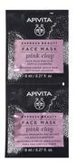 Maseczki do twarzy - Apivita Apivita Express Beauty Różowa Glinka - delikatnie oczyszczająca maseczka do twarzy 2x8ml - miniaturka - grafika 1