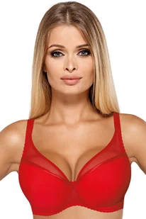 Biustonosz Push Up Gładki Stanik Duże Rozmiary Powiększający Czerwony 65C - Biustonosze - miniaturka - grafika 1