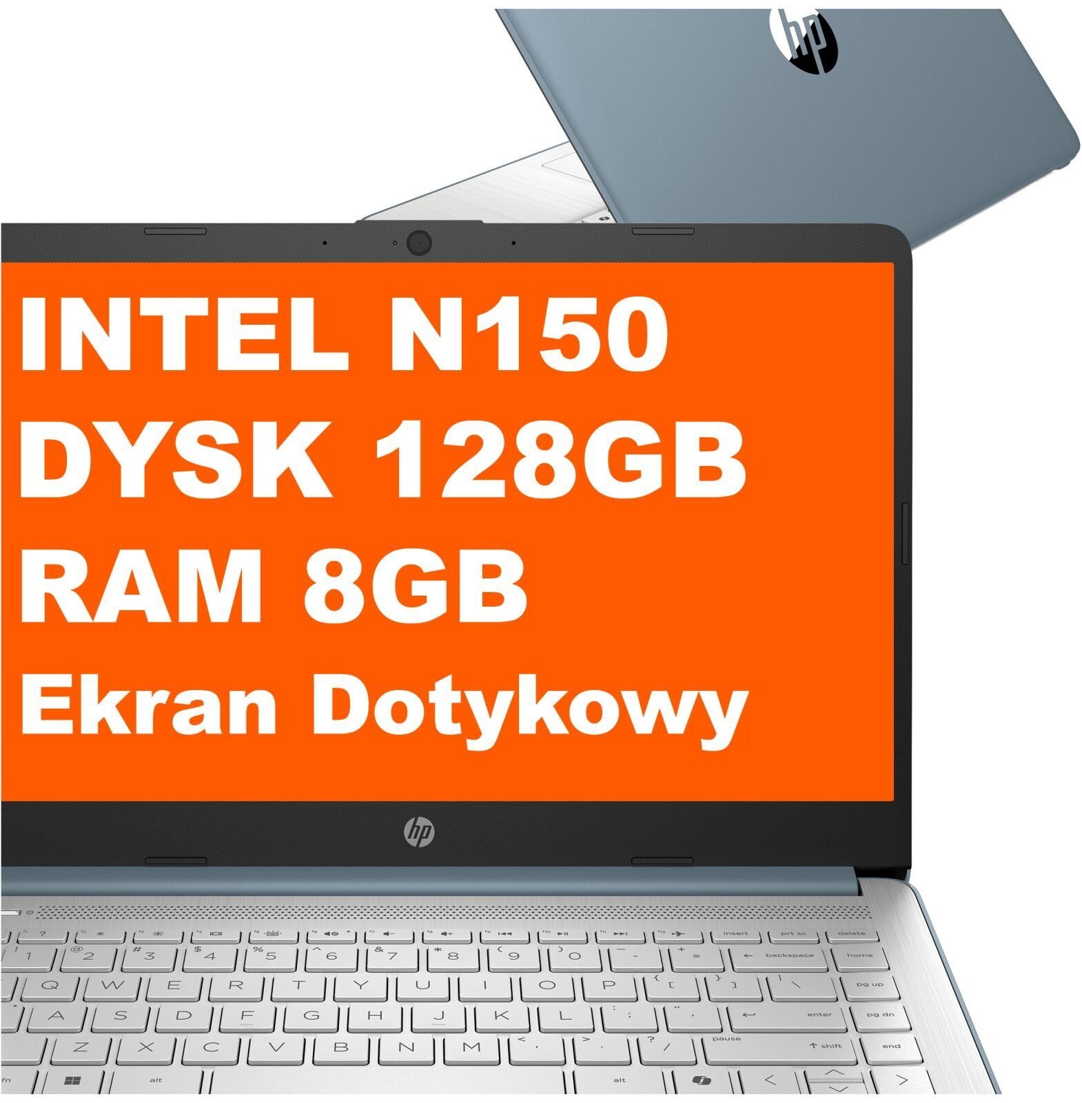 HP 14-dq6103ds / BK1P0UA / Intel N150 / 8GB / 128GB UFS / Intel UHD / HD / Dotyk / Win 11 / Niebieski