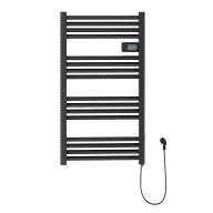 Grzejniki łazienkowe - GRZEJNIK ELEKTRYCZNY DO ŁAZIENKI CZARNY 500W KALORYFER PROGRAMATOR 3TRYBY - miniaturka - grafika 1