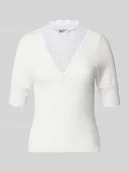 Koszulki i topy damskie - t-shirt o kroju slim fit z mieszanki wiskozy model 'Tilde' - miniaturka - grafika 1