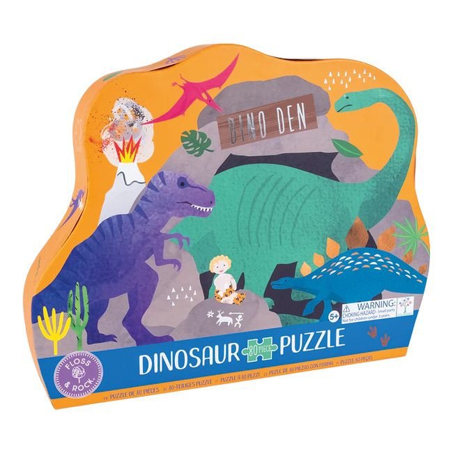 FLOSS & ROCK Dinozaury Puzzle 80 elementów