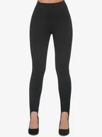 Spodnie damskie - Damskie spodnie Synthia 200 DEN czarne Bas Bleu r.2XL - miniaturka - grafika 1