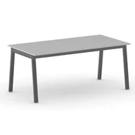 Stoły i stoliki do biura - B2B Partner Stół PRIMO BASIC z czarnym stelażem, 1800 x 900 x 750 mm, szary 499343 - miniaturka - grafika 1