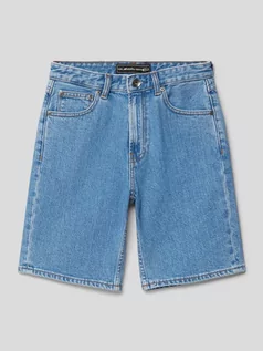 Spodnie i spodenki dla chłopców - Szorty jeansowe z detalami z logo model ‘SATURN’ - grafika 1