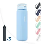 Butelki filtrujące - Bidon Butelka Filtrująca Na Wodę Ze Szkła Filtr 3X - miniaturka - grafika 1