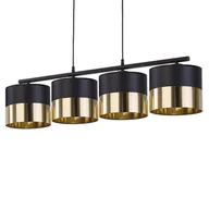 Lampy sufitowe - Glamour lampa zwieszana nad stół Londyn 3470 TK Lighting czarna złota - miniaturka - grafika 1