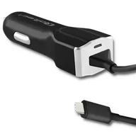 Ładowarki samochodowe - Qoltec Ładowarka samochodowa | 12-24V | 15W | 5V | 3A | +kabel USB typ C (50139) - miniaturka - grafika 1