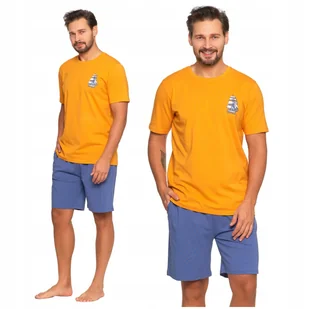 PIŻAMA MĘSKA Dwuczęściowa T-Shirt z Krótkim Rękawem Spodenki MORAJ M - Piżamy damskie PIŻAMA MĘSKA Dwuczęściowa T-Shirt z Krótkim Rękawem Spodenki MORAJ M - Piżamy damskie - miniaturka - grafika 1