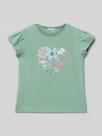 Koszulki dla dziewczynek - T-shirt z nadrukowanym motywem - miniaturka - grafika 1