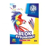Szkolne artykuły papiernicze - Blok rysunkowy A4/20K 90g 10szt) ASTRA - miniaturka - grafika 1