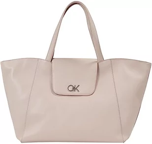 Calvin Klein Damskie torby Re-Lock Shopper z klapkami, Shadow Grey, jeden rozmiar, Cieniowy szary, Rozmiar Uniwersalny - Torebki damskie - miniaturka - grafika 1