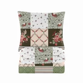 Pościel - Pościel  Bawełniana 200X200 Kwiaty Krata - miniaturka - grafika 1