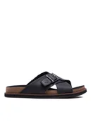 Klapki i japonki męskie - Timberland Klapki Amalfi Vibes Cross Slide TB0A2B65015 Czarny - miniaturka - grafika 1