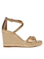 Espadryle damskie - MICHAEL Michael Kors Espadryle Mandy Wedge 40R5MAMS2M Złoty - miniaturka - grafika 1