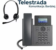 Telefonia VoIP - TELESTRADA Telefon VoIP z słuchawką call center Grandstream GRP 2601 + Platora Pro-D - miniaturka - grafika 1