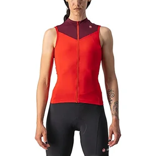 CASTELLI Damska koszulka Solaris Sleeveless Jersey, czerwony/bordowy, L - Koszulki i topy damskie - miniaturka - grafika 1