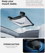 Uchwyty samochodowe do telefonów - Spigen Window Car Mount STL100, black - Starlink Mini - miniaturka - grafika 1