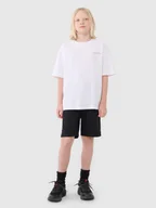 Spodnie i spodenki dla chłopców - 4F Spodenki dresowe chłopięce - czarne 140 (9-10 lat) - miniaturka - grafika 1