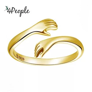 Pierścionek Srebrny 925 Dłonie Pierścionek Srebro Boamer - Pierścionki - miniaturka - grafika 1