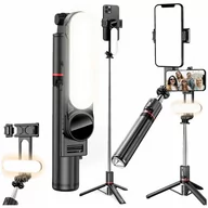 Selfie stick - KIJEK DO SELFIE L15 Z LAMPĄ LED I FUNKCJĄ STATYWU - miniaturka - grafika 1