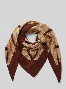 Szal z wiskozy z detalem z logo model ‘FOULARD’ - Apaszki i szaliki damskie - miniaturka - grafika 1