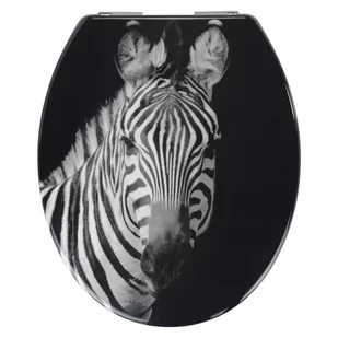 Deska sedesowa wolnoopadająca 37,5 x 45 cm Zebra – Allstar - Deski sedesowe - miniaturka - grafika 1