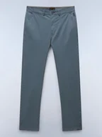 Spodnie męskie - NAPAPIJRY Spodnie chino "Puyo" w kolorze szarym - miniaturka - grafika 1