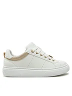 Buty dla dziewczynek - Tommy Hilfiger Sneakersy Low Cut Lace-Up Sneaker T3A9-33743-1355 S Biały - miniaturka - grafika 1