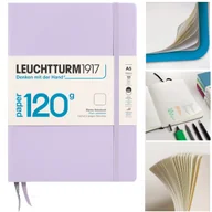 Szkolne artykuły papiernicze - LEUCHTTURM1917 Notatnik Notes A5 Gładki 120 g brulion szkicownik LILAC - miniaturka - grafika 1