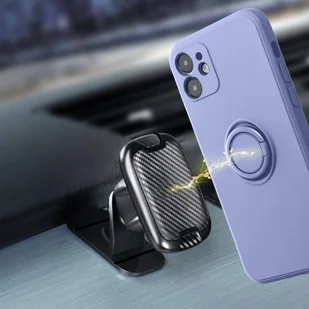 Futerał SILICONE RING do XIAOMI Redmi Note 14 Pro Plus 5G fioletowy - Etui i futerały do telefonów - miniaturka - grafika 1