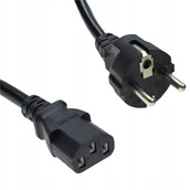 Kable - 2 x Przewód sieciowy C13 0,3m prosty -> prosty do komputera / zasilacza - miniaturka - grafika 1