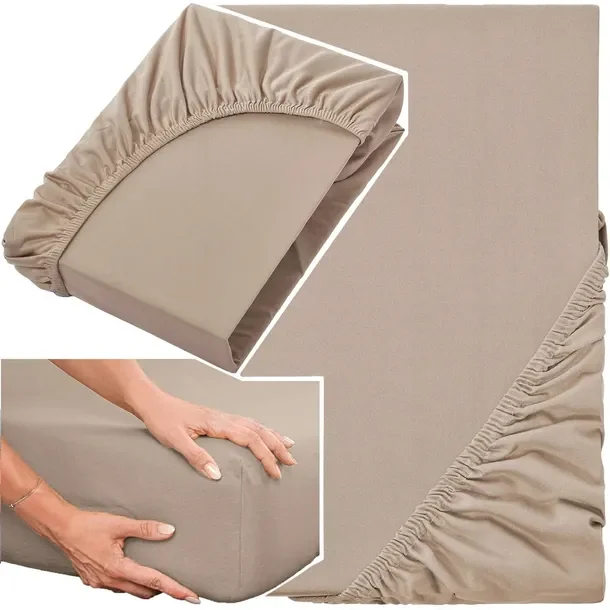 Prześcieradło 100% Bawełna CZESANA 140x200 + 30cm z GUMKĄ na wysoki materac