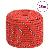 Pasmanteria - vidaXL Linka żeglarska, czerwona, 16 mm, 25 m, polipropylen - miniaturka - grafika 1
