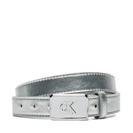 Paski - Pasek Dziecięcy Calvin Klein Jeans Metallic Buckle Belt IU0IU00666 Srebrny - miniaturka - grafika 1