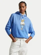 Bluzy damskie - Polo Ralph Lauren Bluza 211965110001 Niebieski Relaxed Fit - miniaturka - grafika 1