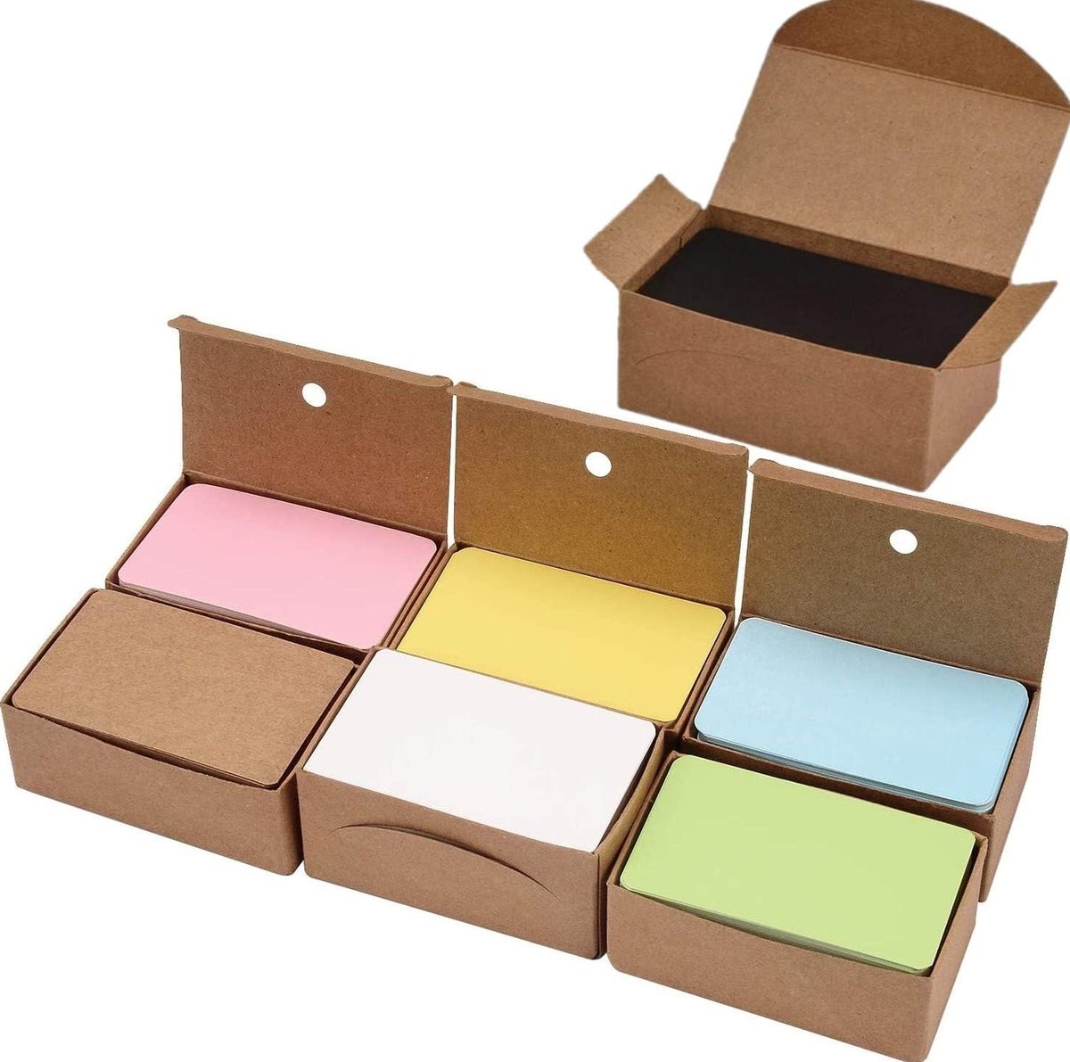 KARTY PUSTE 700 SZTUK 9X5.3 CM PAPIER KRAFTOWY WIZYTÓWKI WIADOMOŚCI DIY