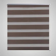 Zasłony - vidaXL Roleta Zebra 140x175 cm Kawa - miniaturka - grafika 1