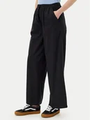 Spodnie damskie - Volcom Spodnie materiałowe Dropping B1212503 Czarny Relaxed Fit - miniaturka - grafika 1