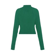 Swetry damskie - myMo Damski kardigan prążkowany zielony XS/S, zielony, XS - miniaturka - grafika 1