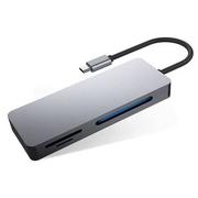 Adaptery i przejściówki - Brak PLATINET MULTIMEDIA ADAPTER USB Type-C CARD READER MICRO SD SDHC SDXC CF [44707] - miniaturka - grafika 1
