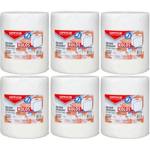 Ręczniki Kolos w rolce Office Products 60m 2w celuloza białe (6) - Ręczniki papierowe - miniaturka - grafika 1