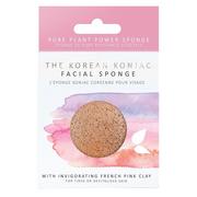 Akcesoria do oczyszczania twarzy - Konjac Sponge Konjac Sponge Gąbka do twarzy z różową glinką do cery wrażliwej, zmęczonej i odwodnionej - miniaturka - grafika 1