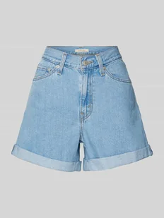 Szorty jeansowe z wpuszczanymi kieszeniami - Spodenki damskie - miniaturka - grafika 1