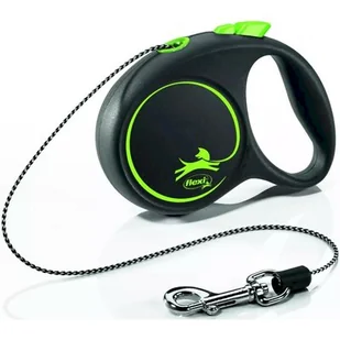 Flexi Smycz Black Design Xs linka 3m/ 8kg zielony - Smycze dla psów - miniaturka - grafika 1